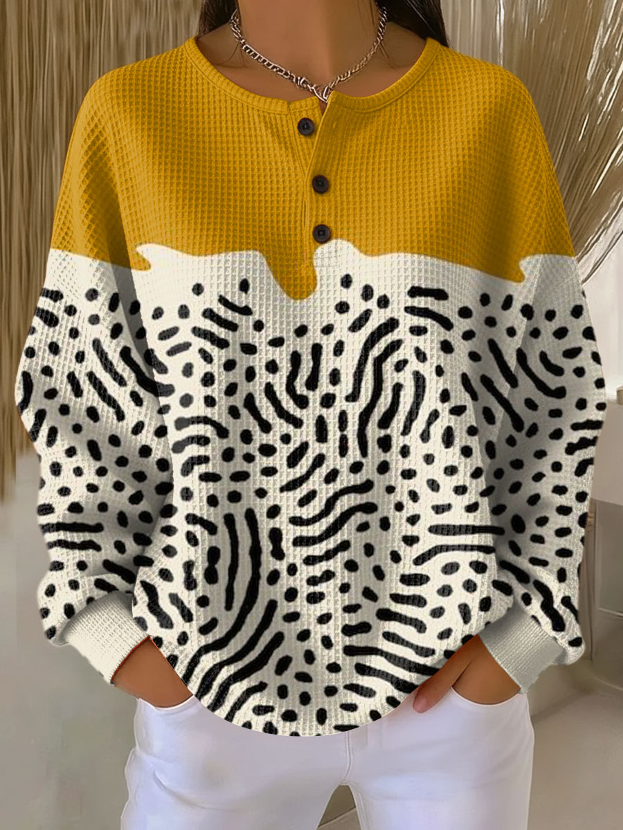 Liv™ | Abstract Print Knit Sweater