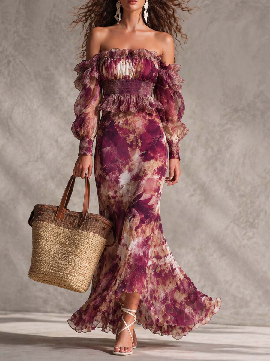 Rosemary | Off-Shoulder Maxi Dress