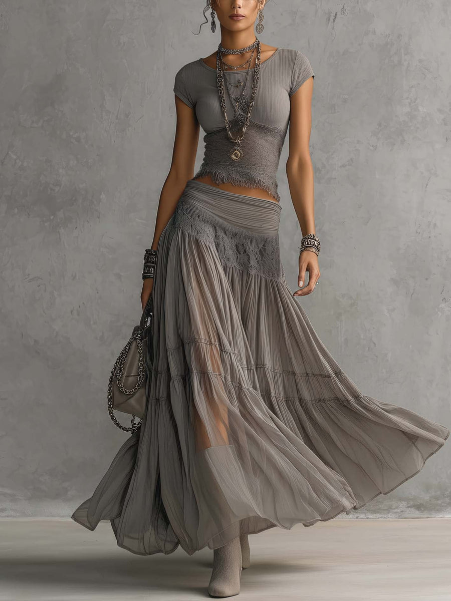 Layla | Elegant Maxi Skirt Set