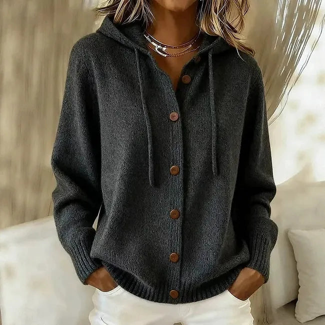 Goldie™ Hooded Button Cardigan