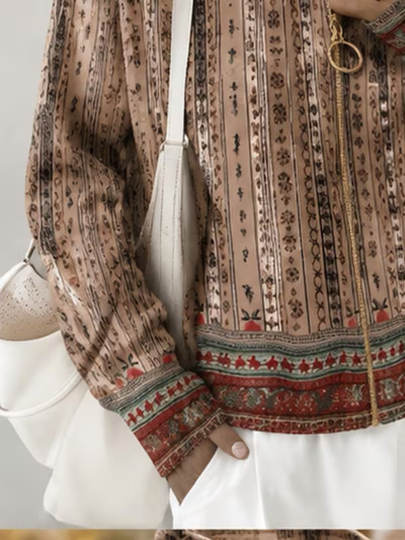 Wrenford™ | Woven Stripe Zip Cardigan