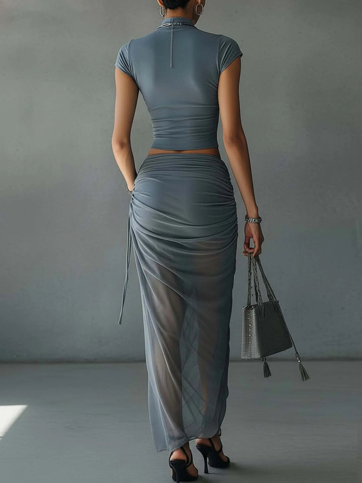 Harper | Draped Skirt Set