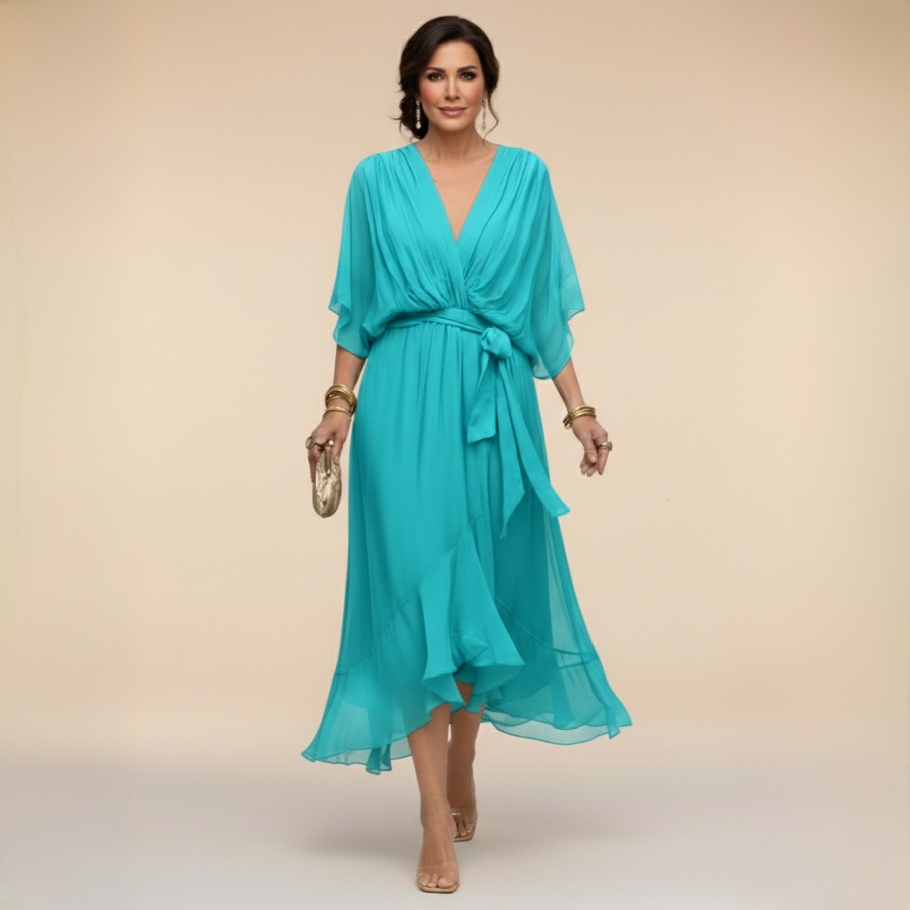 Monica | Elegant V-Neck Dress