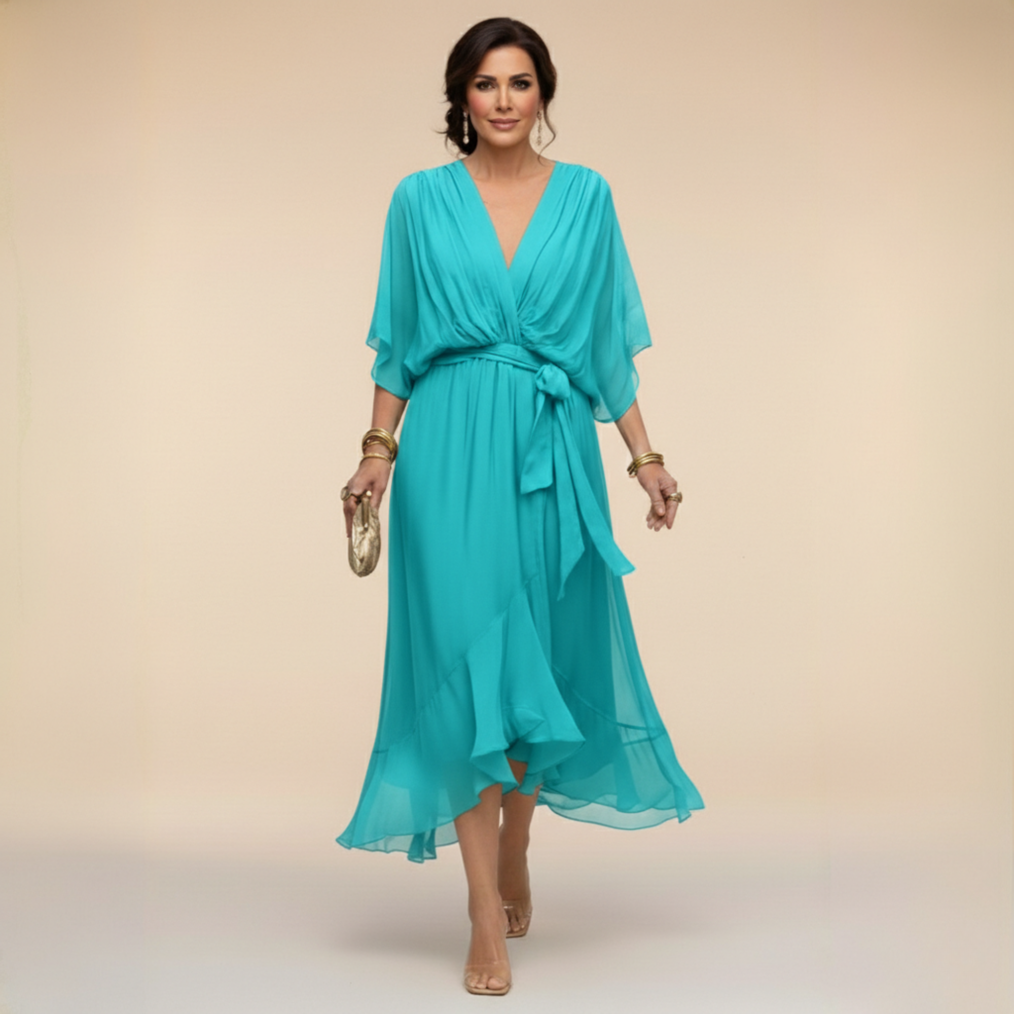 Monica | Elegant V-Neck Dress