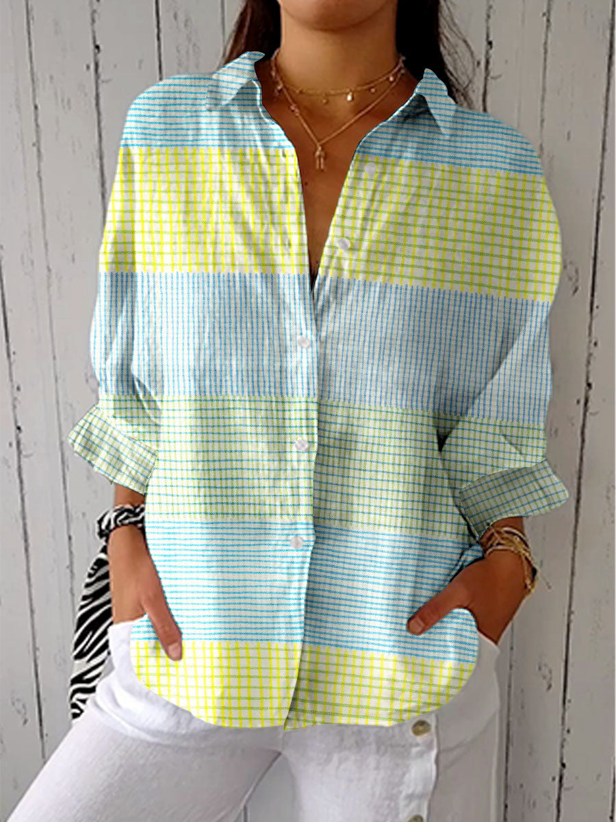 Sheila | Pastel Check Blouse