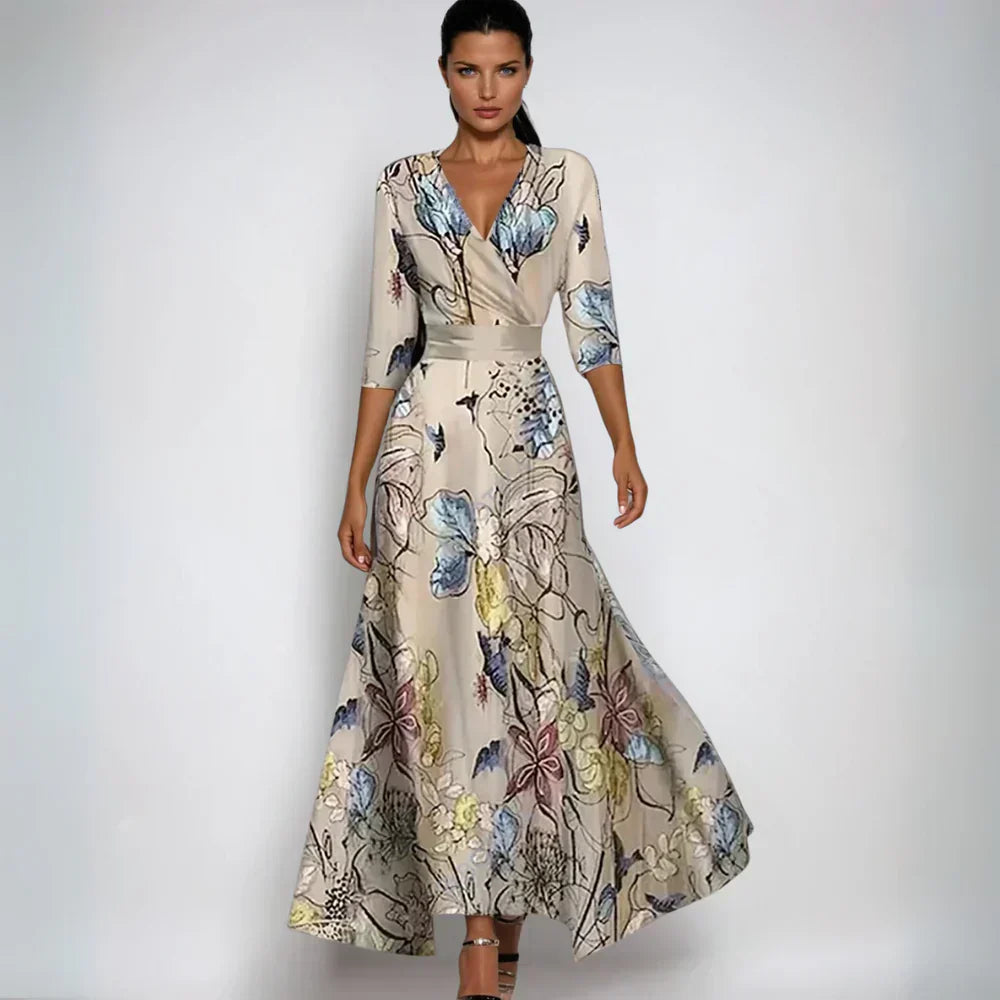 Eliana | Elegant Floral A-Line Dress