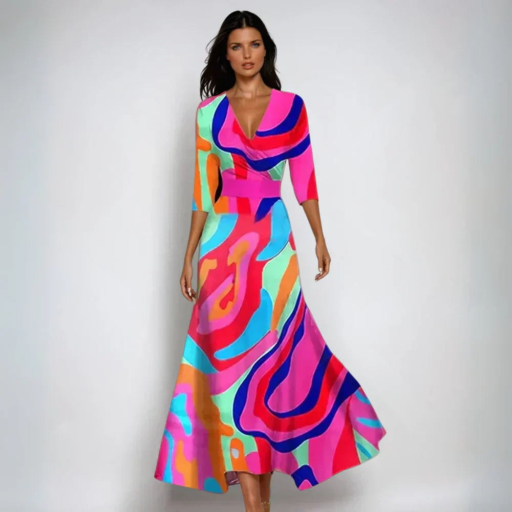 Eliana | Elegant Floral A-Line Dress