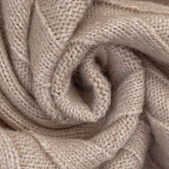 Oversized V-neck sweater with batwing sleeves and asymmetrical wrap hem in khaki and black