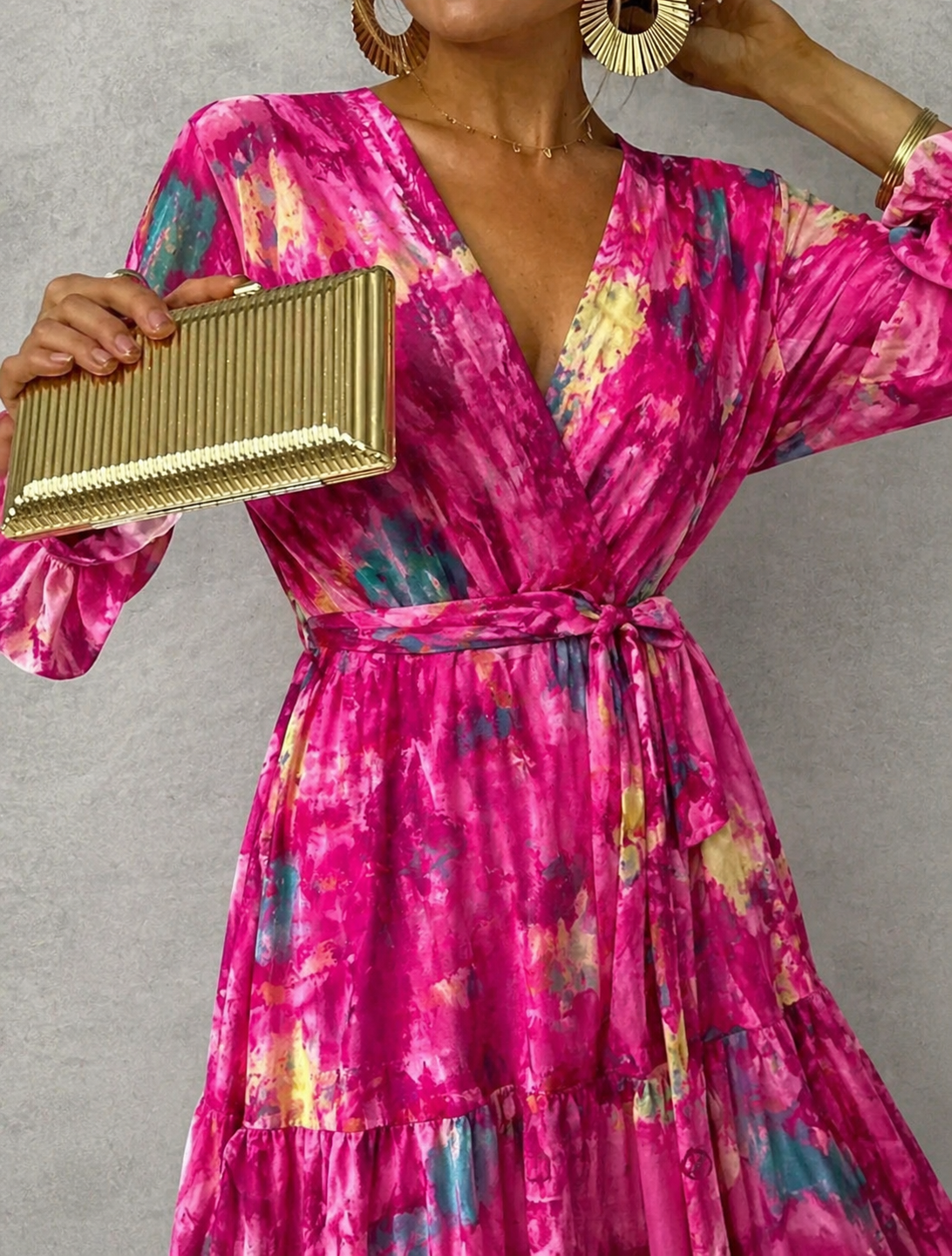 Wrap Dress with Floral Print