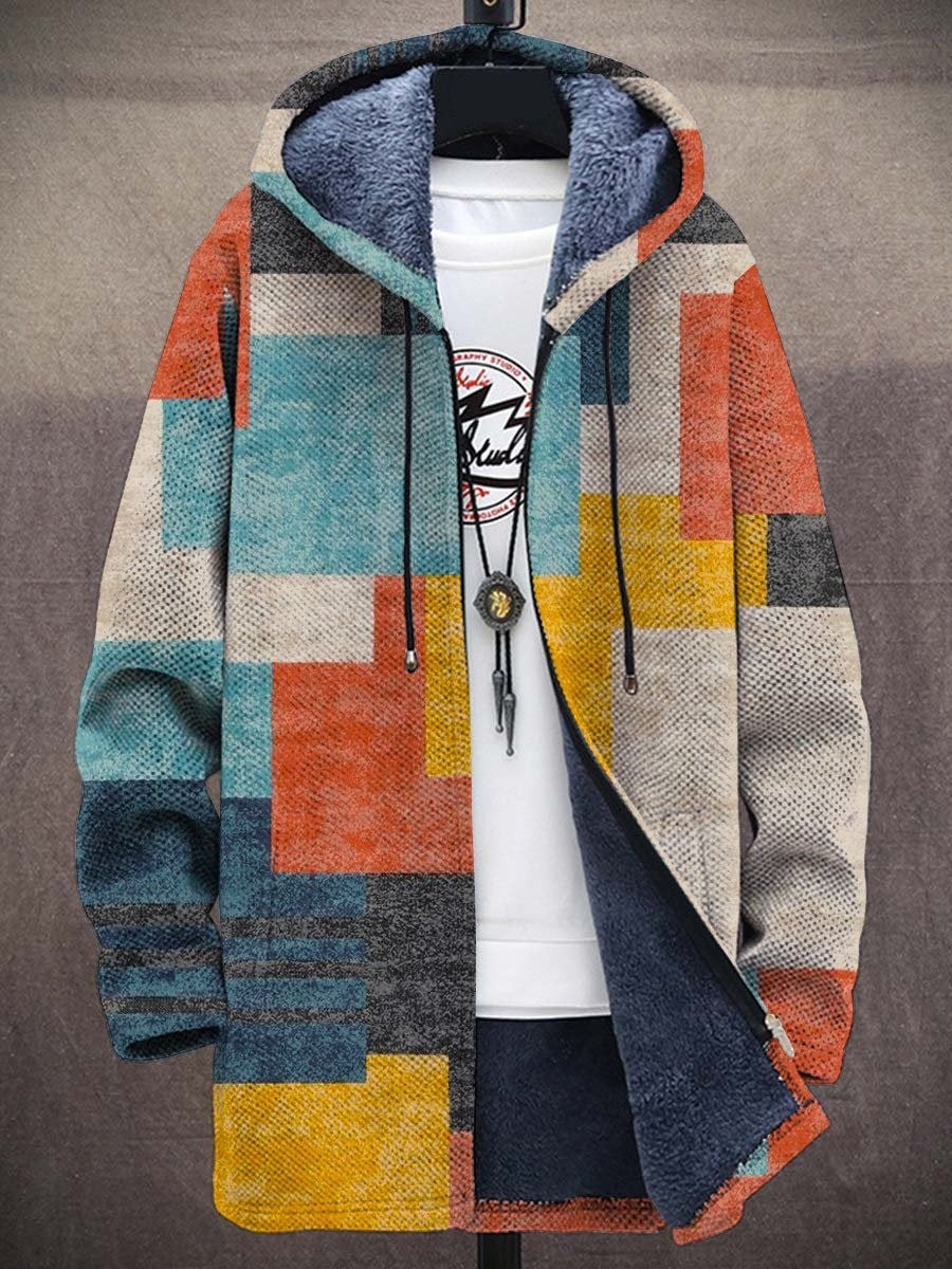 Liana art-inspired hoodie for women in a bold multicoloured print, shown in a relaxed fit
