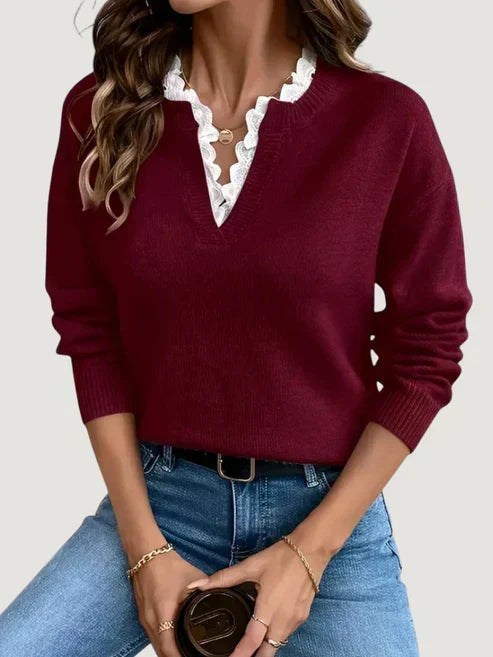 ANASTELLE | LAYERED-LOOK SWEATER
