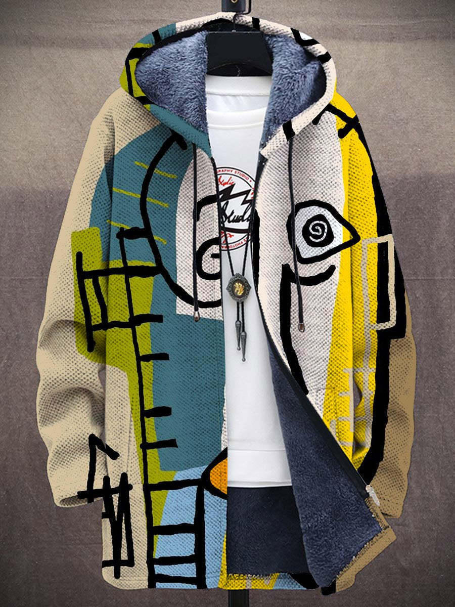 Harper art-inspired hoodie for women with vibrant print, shown in a relaxed fit