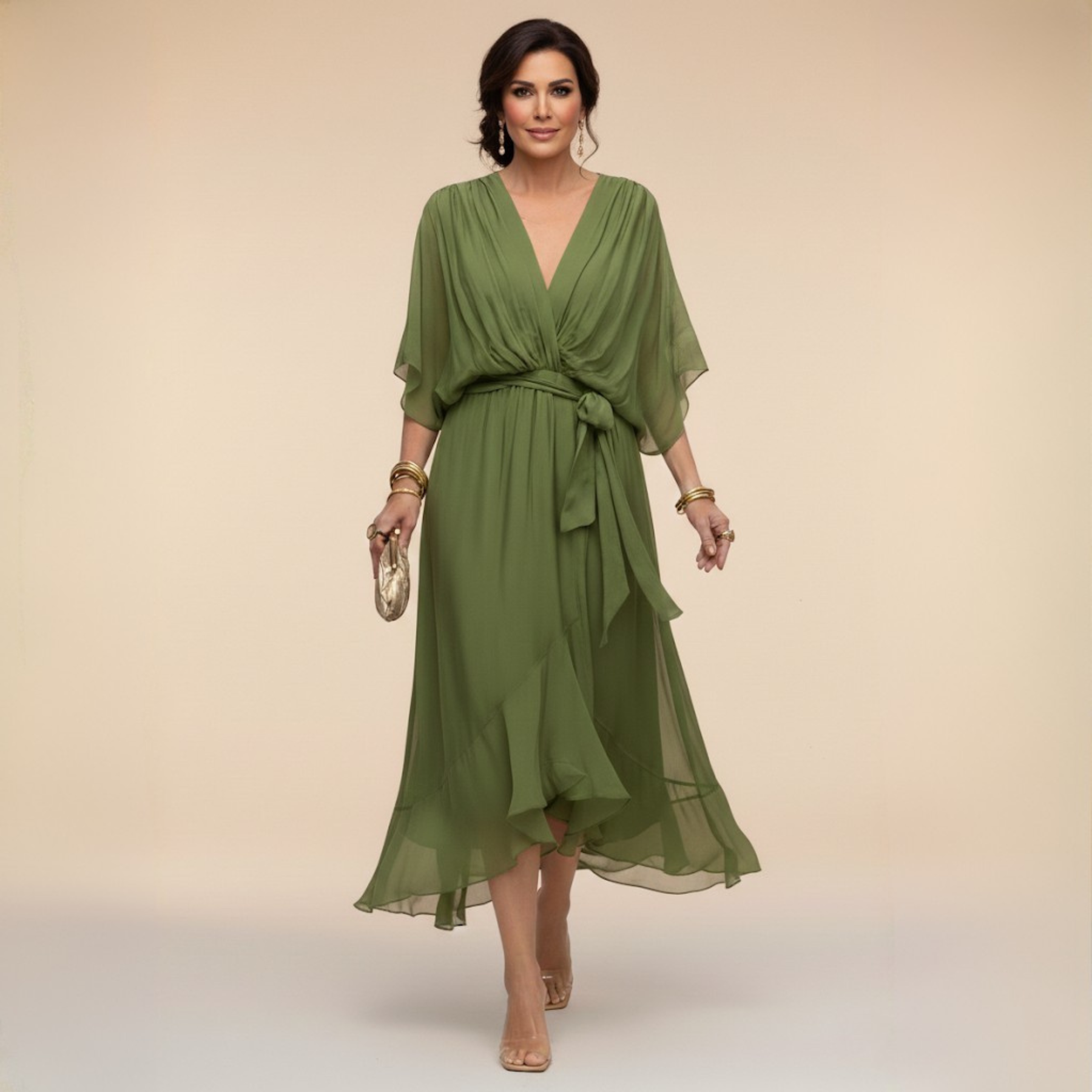 Monica | Elegant V-Neck Dress