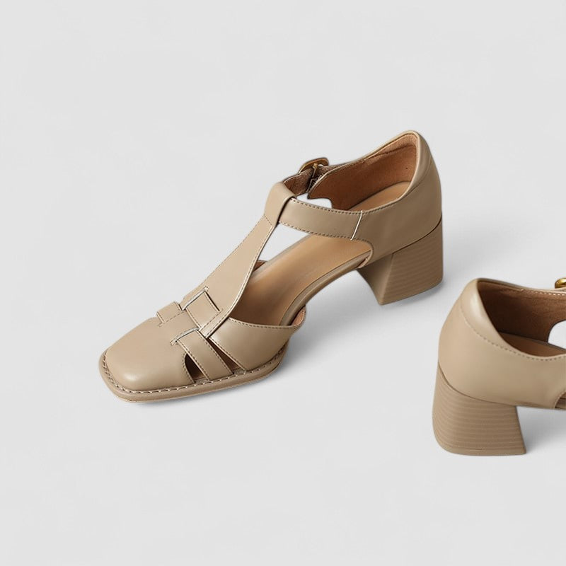 Elyxara | Orthopedic T-Strap Block Heels