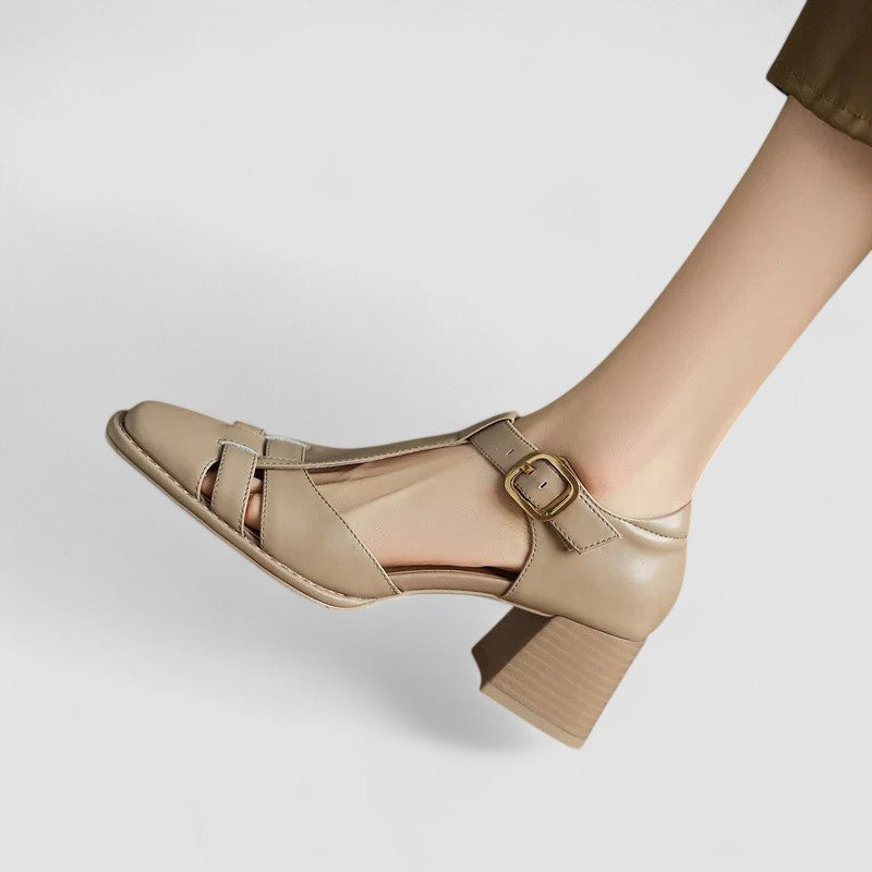 Elyxara | Orthopedic T-Strap Block Heels