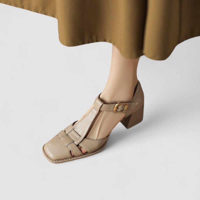 Elyxara | Orthopedic T-Strap Block Heels