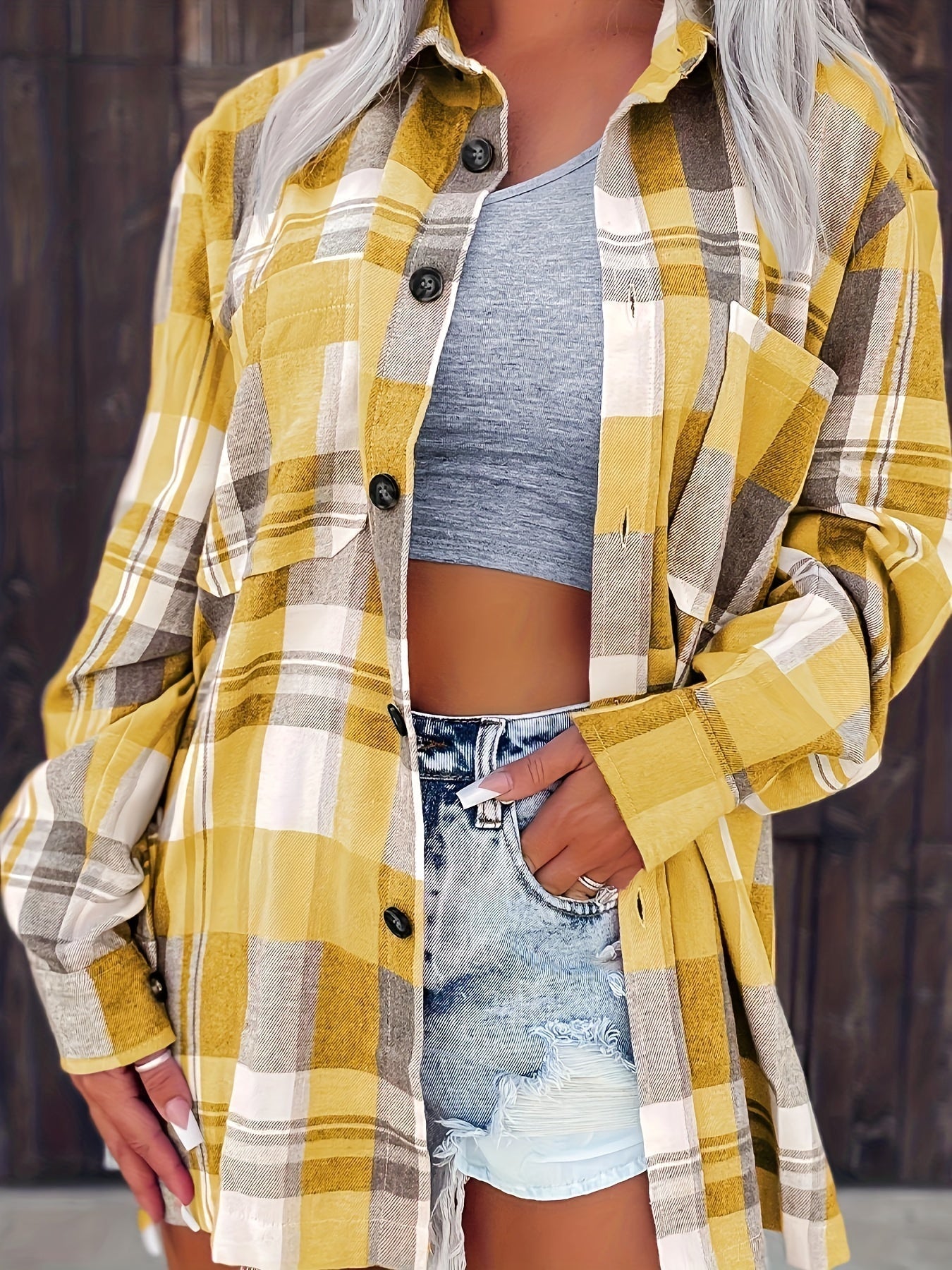 Hannah | Relaxed Long-Sleeve Plaid Shirt
