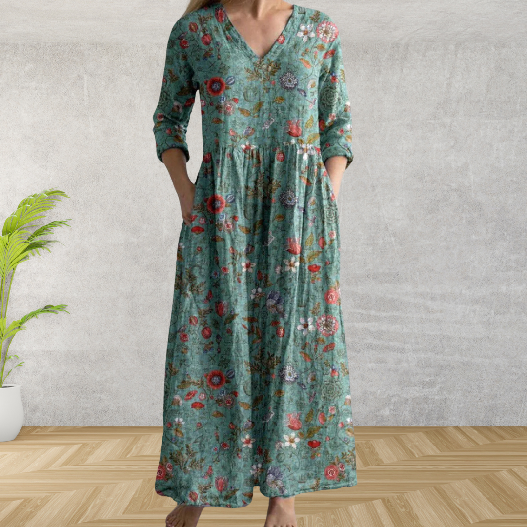 Yulya | Elegant Floral Midi Dress