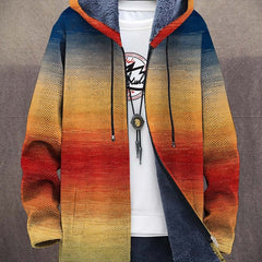 Liana art-inspired hoodie for women in a bold multicoloured print, shown in a relaxed fit