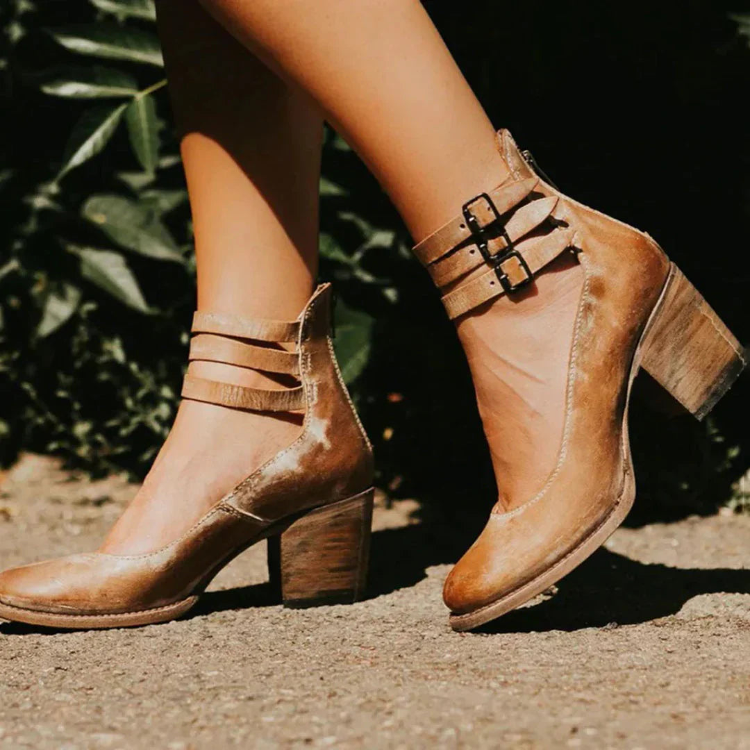 Agnes | Block Heel Ankle Boots