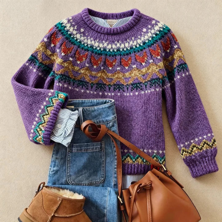 Solva | Classic Vintage Nordic Knit Sweater