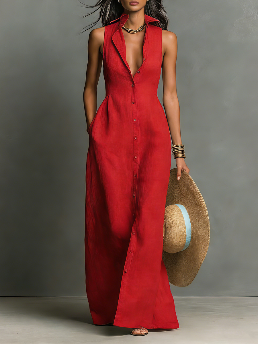 Paige | Collared Maxi Dress