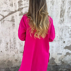 Women's hooded long sleeve open-front cardigan shown in a soft everyday style