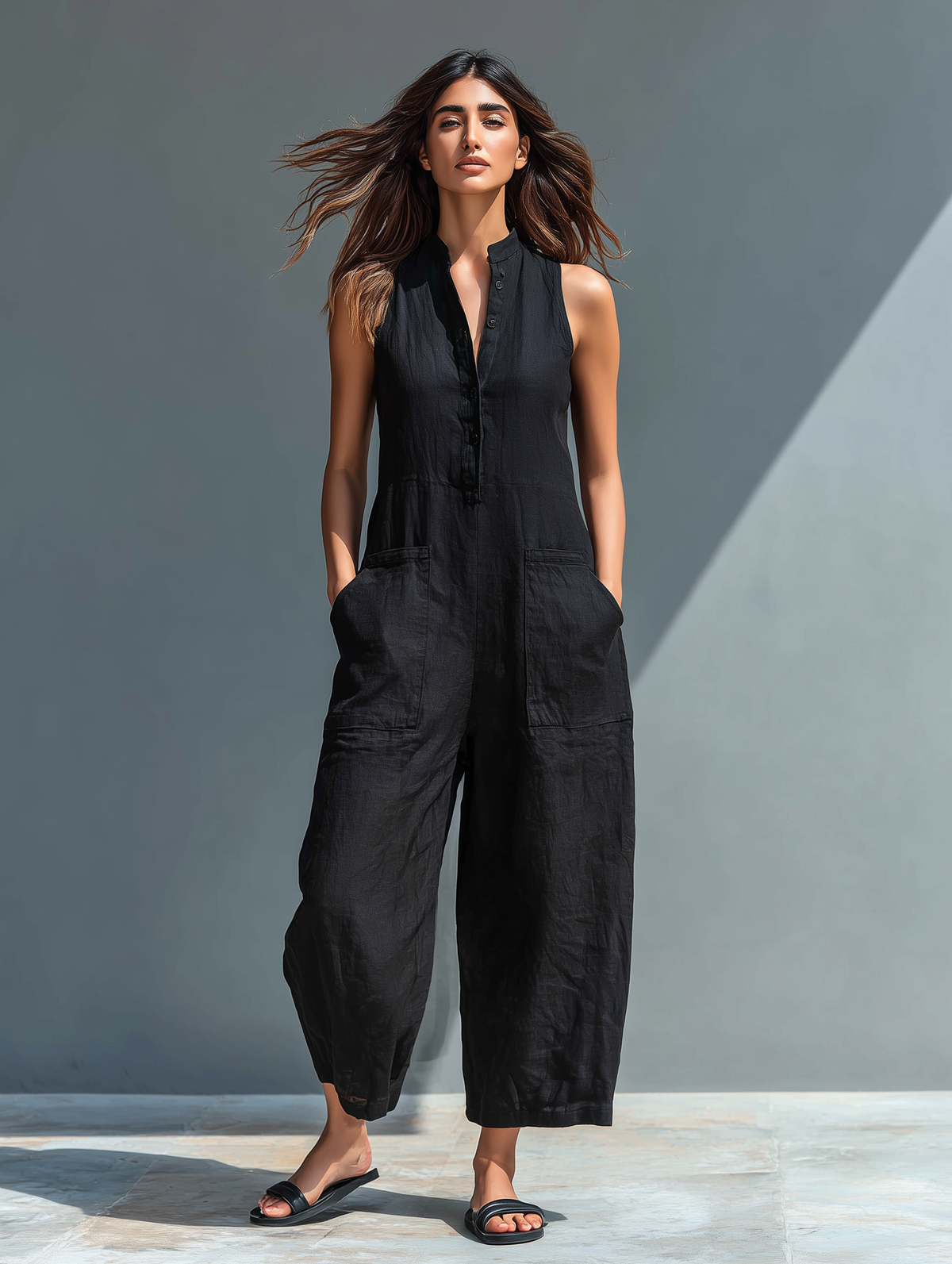 Harper | Sleeveless Wide-Leg Jumpsuit
