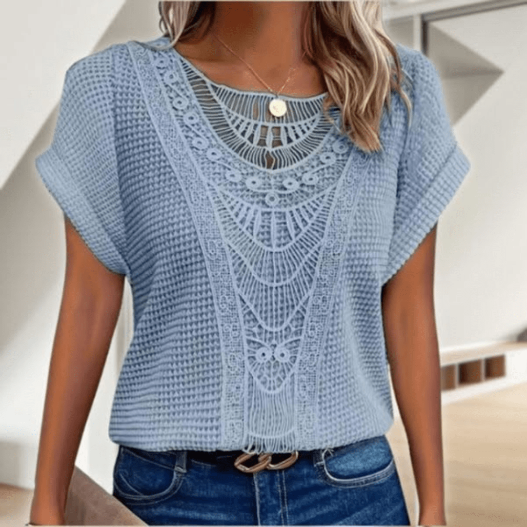 Clara | Crochet-Detail Boho Top
