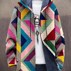 Harper art-inspired hoodie for women with vibrant print, shown in a relaxed fit