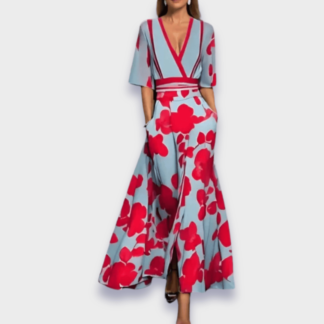 Eliana | Elegant Floral A-Line Dress