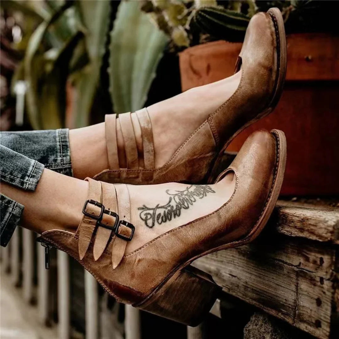 Agnes | Block Heel Ankle Boots