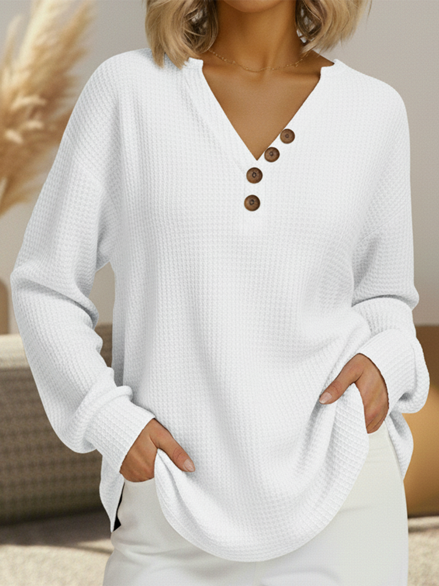 Zailynne | Soft Brushed Waffle-Knit Sweater