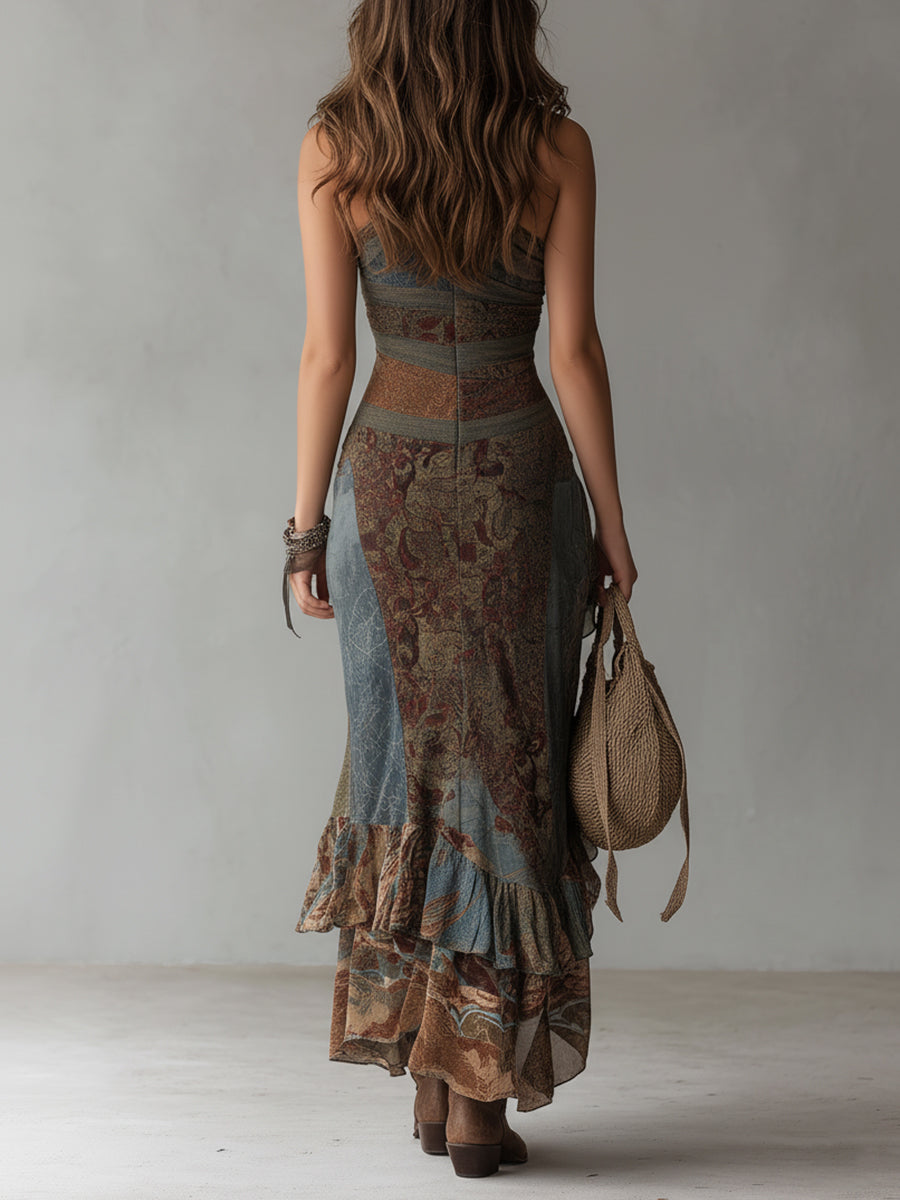 Truus | Vintage Floral Maxi Dress