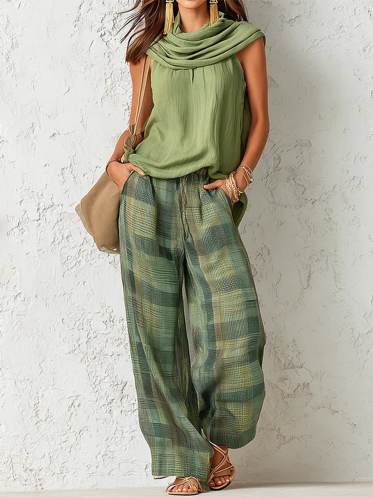 Hazel | Forest-Green Three-Piece Ensemble