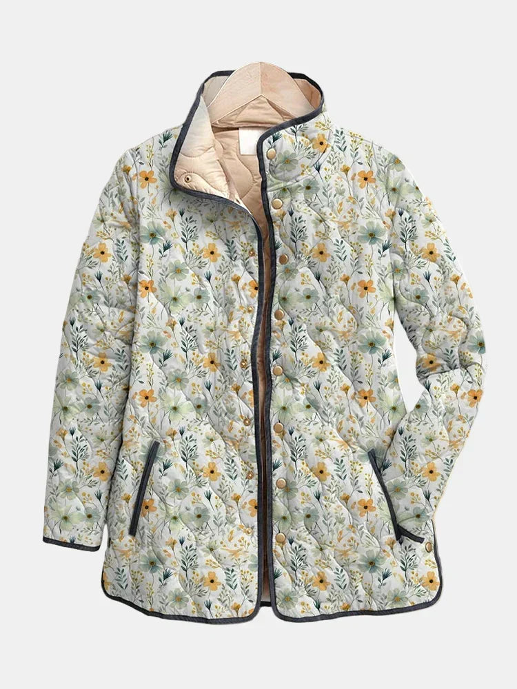 Nola floral-print quilted jacket in multicolour with a relaxed, flattering silhouette