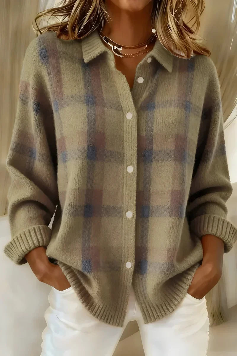 Taylor™ | Women's Checked Knit Cardigan
