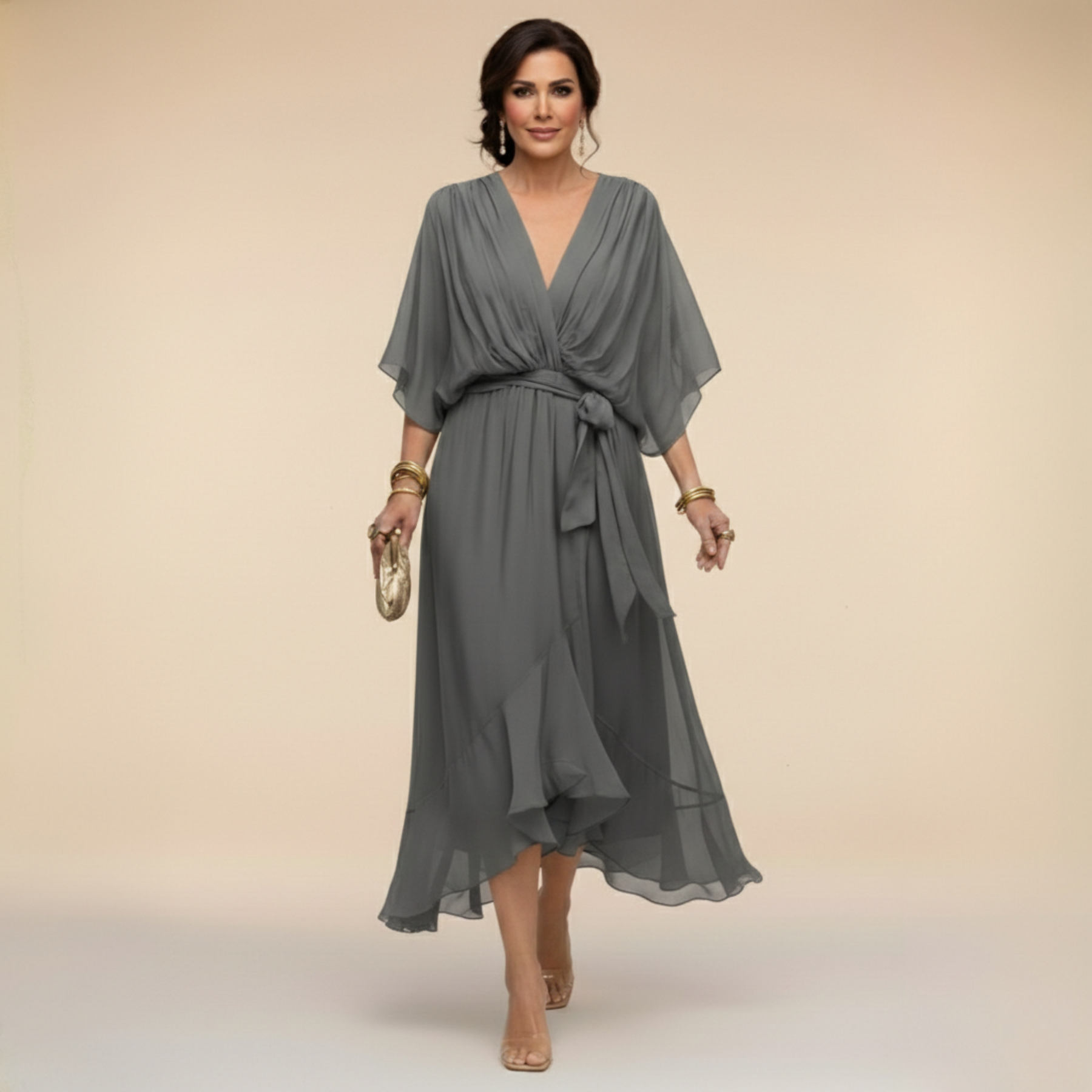 Monica | Elegant V-Neck Dress