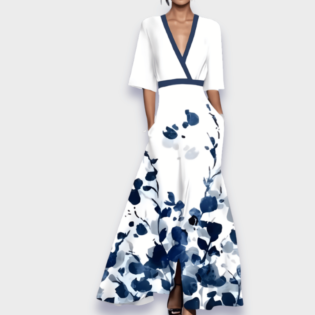 Eliana | Elegant Floral A-Line Dress