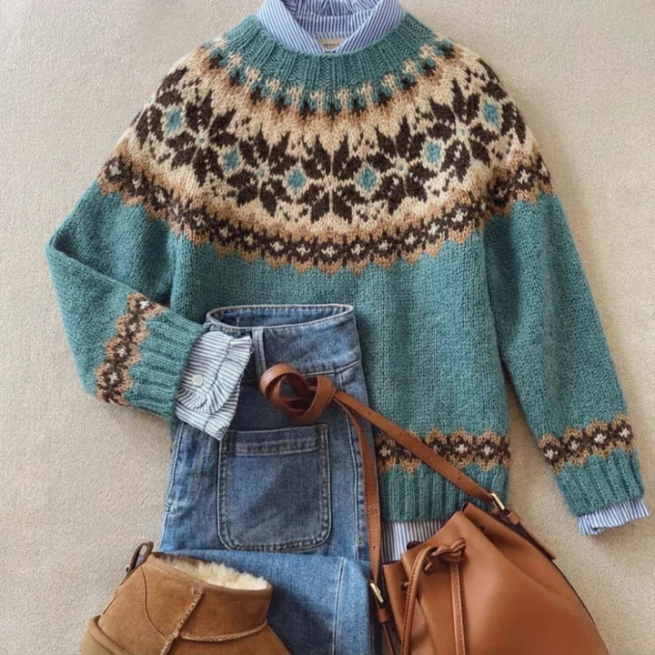 Vellaro | Chic Vintage Nordic Knit Sweater