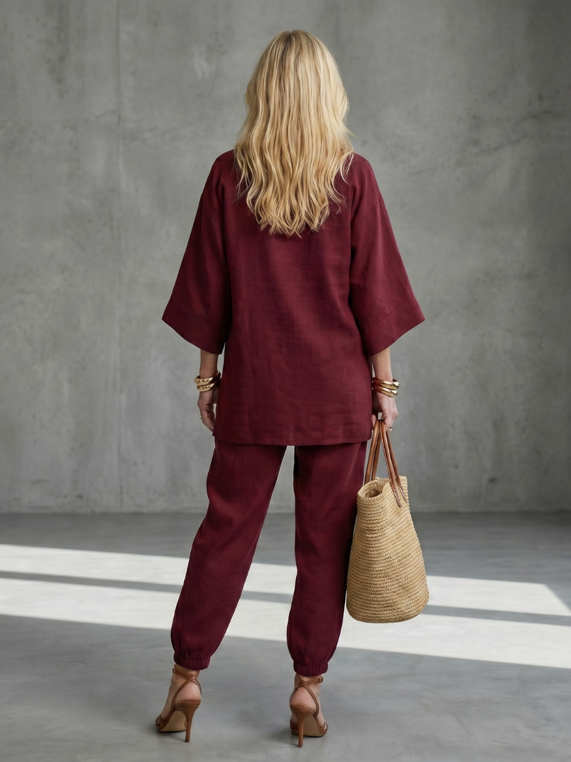 Georgiana | Gathered Trouser Set