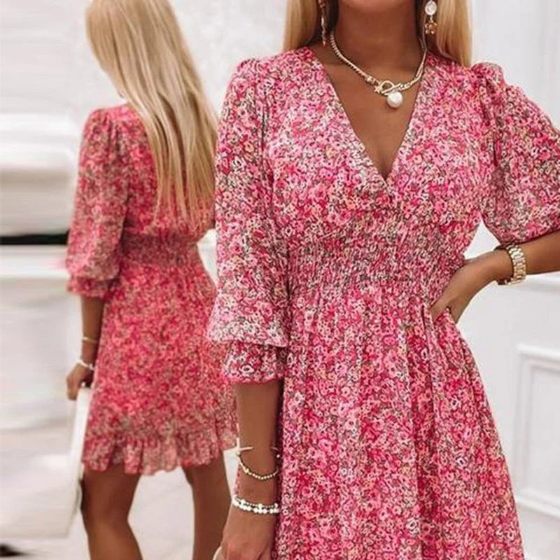 Nissia | Floral Ruffle Mini Dress