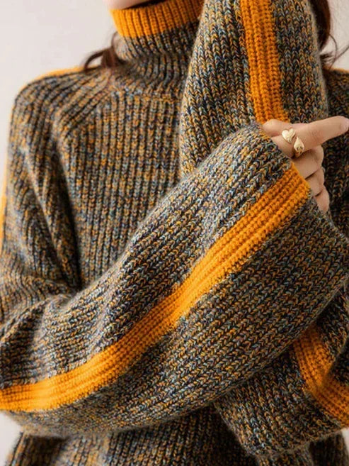 FERN | COZY STRIPE TURTLENECK SWEATER