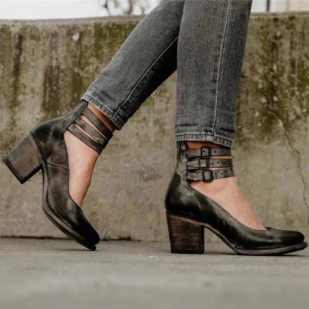 Agnes | Block Heel Ankle Boots
