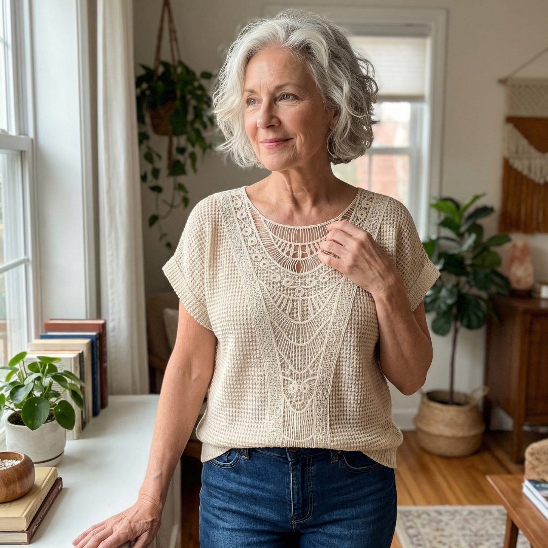Clara | Crochet-Detail Boho Top