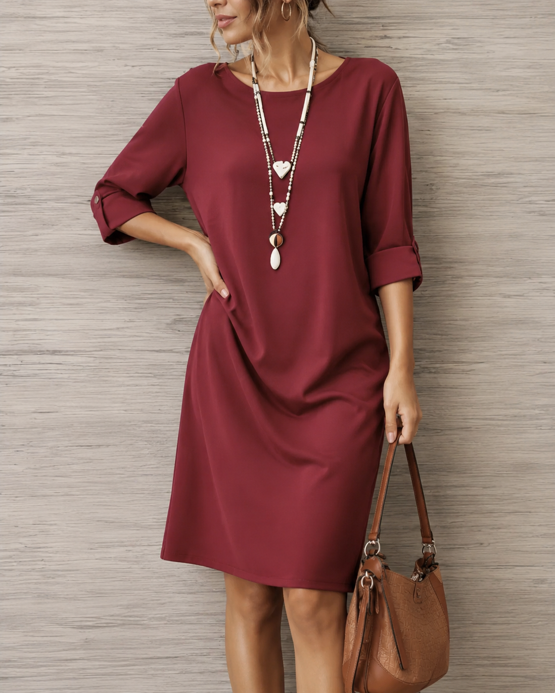 Odette flowing midi dress in a flattering everyday silhouette, shown in multiple colours