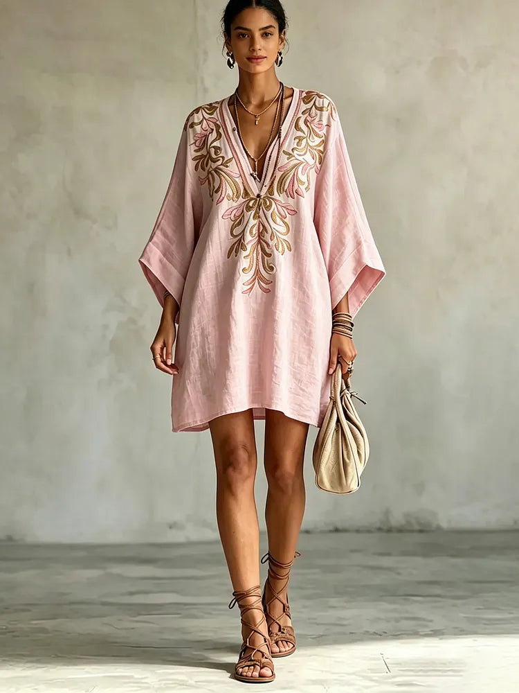 Ottilie | Soft Floral V-Neck Dress