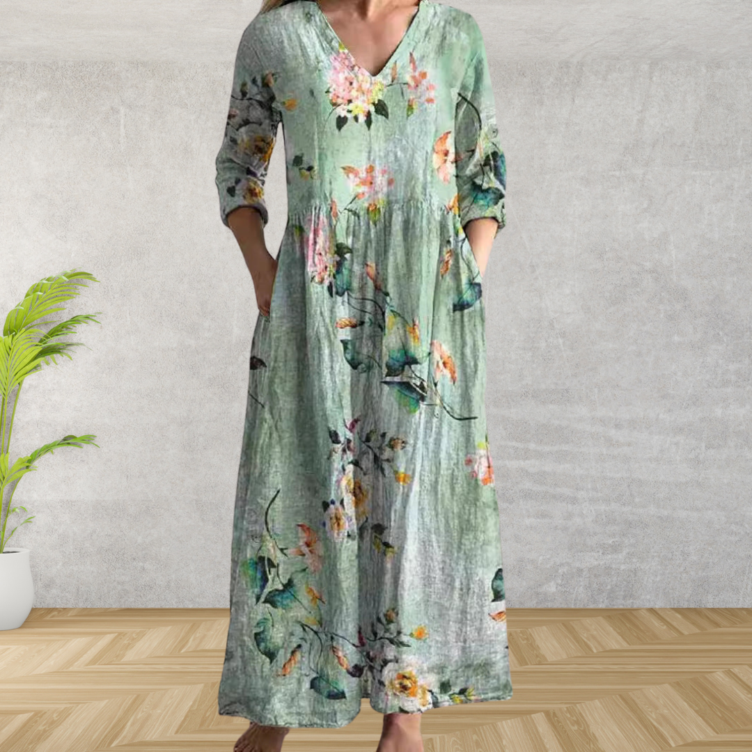 Yulya | Elegant Floral Midi Dress