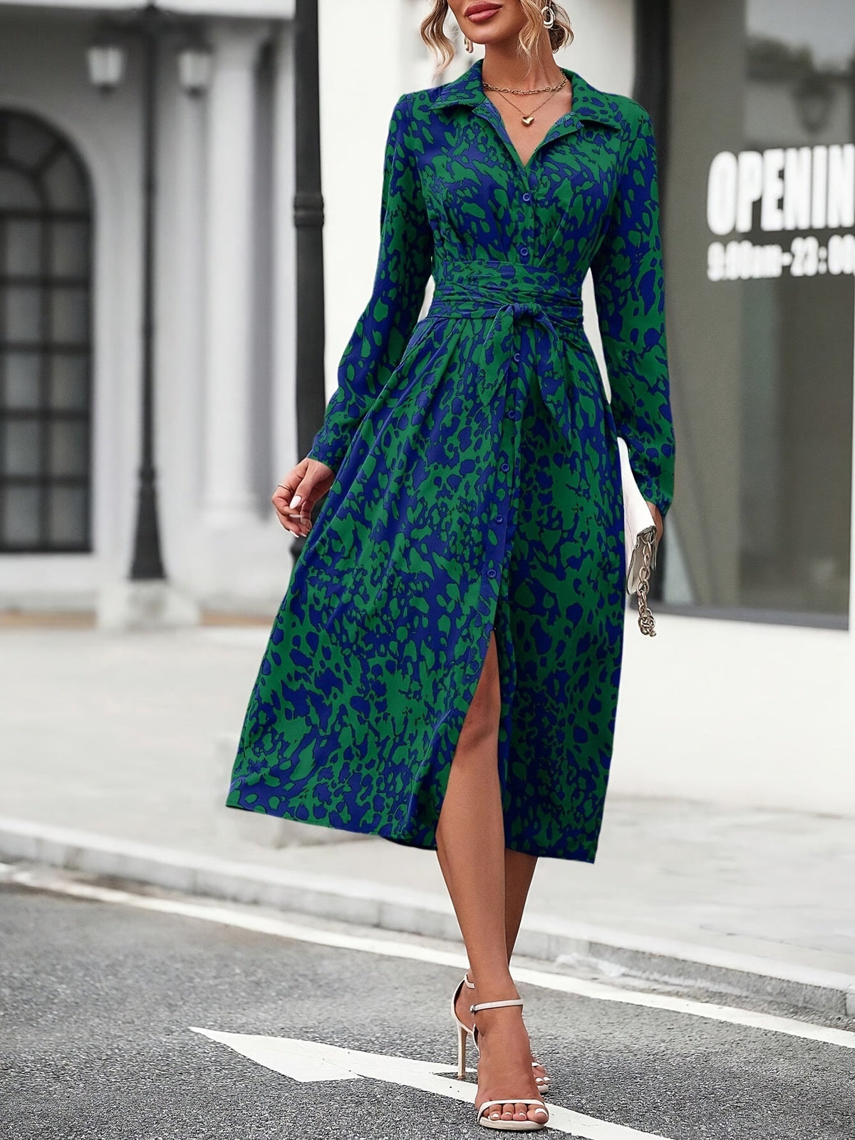 Zafira | Geometric Shirt Dress