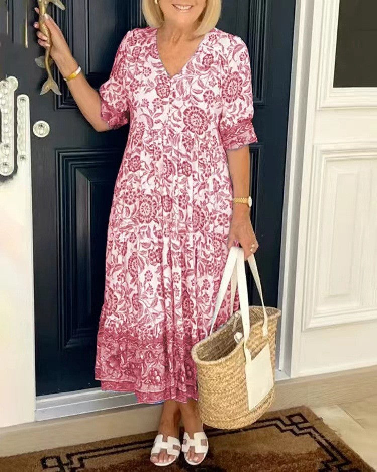 Anastasia | Graceful V-Neck Floral